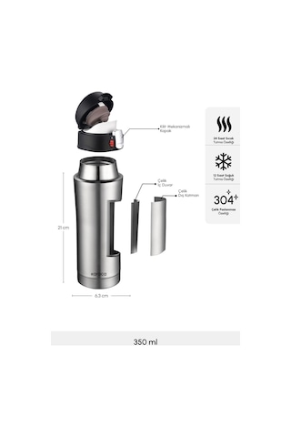 Karaca Pluton Çelik Sızdırmaz Termos Inox 350 ml