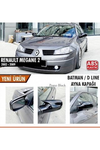 Renault Megane 2 Yarasa Ayna Kapağı Batman Parlak Siyah Piano Bla