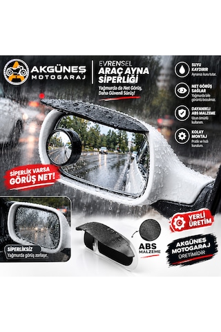 Evrensel Araç Ayna Siperliği Yağmur Siperliği Abs Su Geçirmez Ayna Yağmur Önleyici