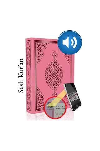 Sesli Bilgisayar Hatlı Pembe Renk Kuranı Kerim - Rahle Boy