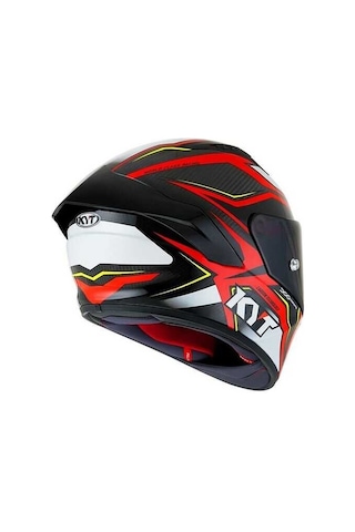 Kyt Nz-Race Carbon Strıde Kapalı Motosiklet Kaskı Beyaz - Kırmızı - Siyah