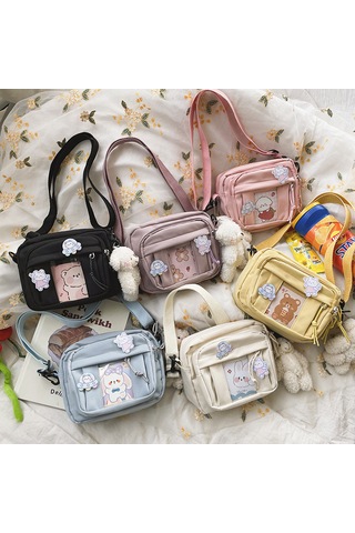 Ortaokul Ve Lise Öğrencileri İçin Pastoral Tarz Omuz Çantası-mavi