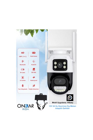 6mp 3+3 1080p Wi-fi 2 Kameralı Kablosuz Güvenlik Kamerası