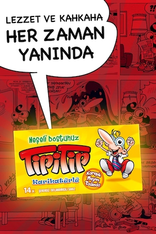 Tipitip Karışık Meyve Aromalı Sakız 12 x 27 G