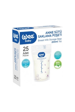 Wee Baby Anne Sütü Saklama Poşeti 200 ML 25 Adet