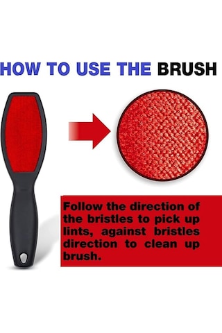 2'li Çift Taraflı Kadife Tüy Toplama Fırçası Seti Giysilerden Ve Döşemelerden Tüy, Toz, Kepek Ve Evcil Hayvan Tüyü Temizler Siyah