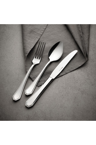 Hisar Riva 30 Parça 6 Kişilik Çatal Kaşık Bıçak Takımı Inox