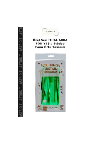 Özel Seri İthal Arka Fon Yeşil Stüdyo Fonu Örtü Tasarım