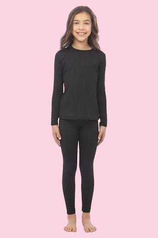 Tezzgelsin Kız Çocuk 3'lü Termal Alt Üst İçlik Takımı Siyah