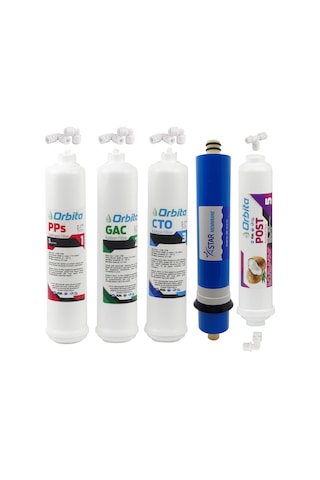 Orbita Inline Çift Çubuklu 5'li Filtre Seti Dirsekler Dahil