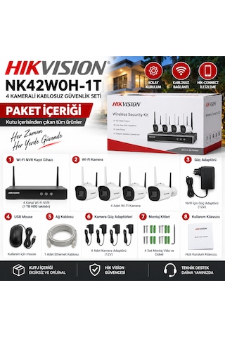 Hikvision Kablosuz Bullet Kamera 2 Mp Beyaz Renk Gece Görüş Ve 5x Zoom İle Tüm Mekanlar İçin