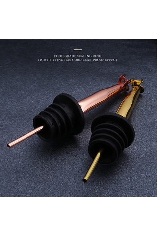 Ranyeek Gümüş Çelik Bardak Pourer, Anti-geri Akışlı, Toz Koruyucu Kapaklı, Sarımsak Yağı/şarap/alkol İçin Doğru Akış Kontrolü Aksesuarı Gül Altını Gül Pembe