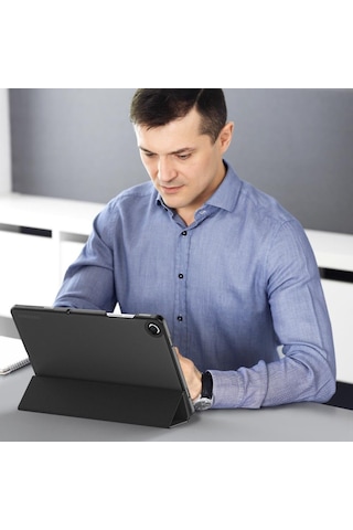 Samsung Galaxy Tab Uyumlu A9 Plus Sm-x210 Tablet Kılıfı Akıllı Standlı