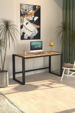 Marsilya Çalışma Masası 152x55 Atlantik Çam Atlantik Çam  -  Siyah