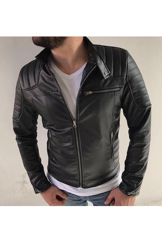 Oliggopol Erkek Deri Ceket Model 2019 New Season.Vol.33 Siyah
