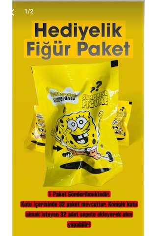 Sünger Bob Hediyelik Fiğür Paket 1 Adet