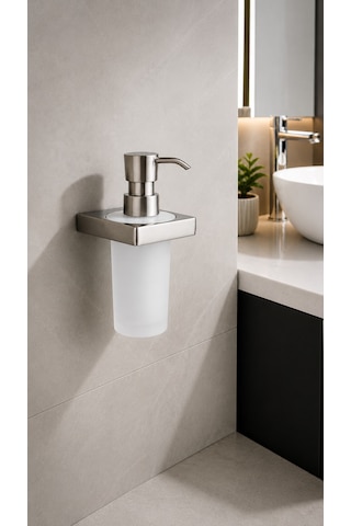 Flat Sıvı Sabunluk Saten Füme Ba1019 006 Bbn-c1 Gri