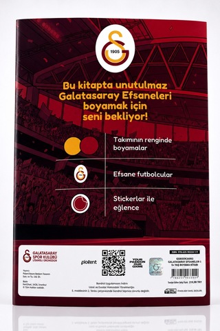 X Dekomus Lisanslı Galatasaray Efsaneler +5 Yaş Boyama Kitabı Altın
