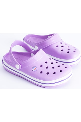 Polomia Comfort Dflex Unisex Hemşire Aşçı Plaj Deniz Sabo Flat Terlik Lila