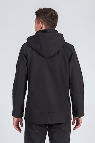 Suya Dayanıklı Slim Fit Softshell Kapüşonlu Erkek Mont Gri