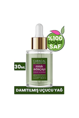 Caracal Saf Misk Adaçayı Yağı Doğal %100 Saf Ada Çayı Yağı Uçucu Katkısız Yağ 30 ML