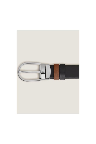 Montblanc Sartorial At Nalı Tokalı 30 Mm Çift Taraflı Deri Kemer Kahverengi