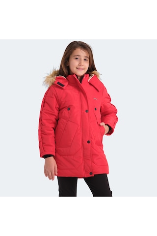 Slazenger CAMRON Çocuk Kapüşonlu Kırmızı Mont & Kaban