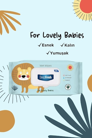 Deep Fresh Islak Mendil Lovely Babies  Aslan 120 Yaprak