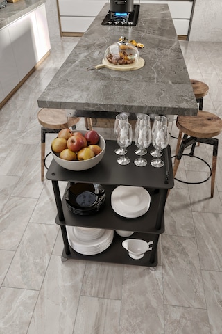 Modern Servant Siyah Servis Arabası