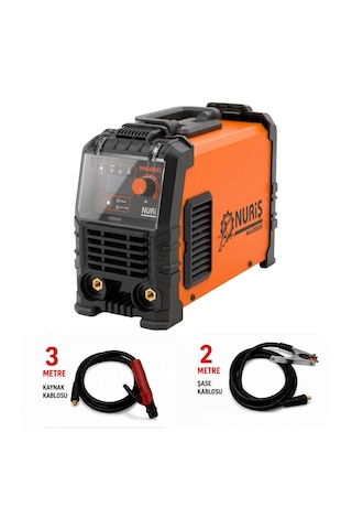 Nuriş Ma200e İnverter Kaynak Makinesi + El Kaynak Maskesi Camı Dahil