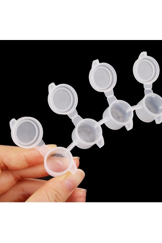20 Gözlü Boya Kutusu 4 Ml Kapaklı Plastik Boya Saklama Kutusu Boncuk Kutusu Lens Kutusu Mini Organizer Çok Renkli