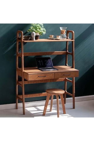 Woodesk Brisa Ahşap Çalışma Masası 140x120 Tik Renk CPT4641-120