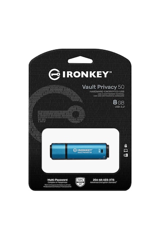 Kingston Ironkey Vault Privacy 50C IKVP50C-8GB 8 GB Flash Bellek