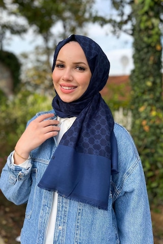 Aker Elegance Monogram Şal - 1090100-921 - Lacivert