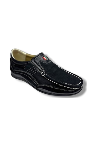 Master 1706-26 Hakiki Nubuk Deri Casual Erkek Ayakkabı Siyah
