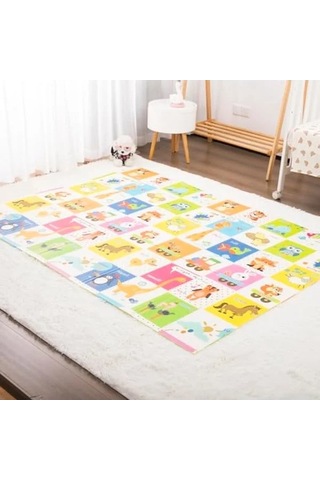 Katlanabilir Çift Taraflı Bebek Oyun Matı, 150x200 Cm
