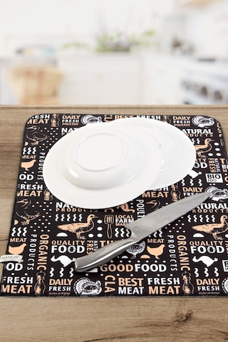 Baskılı Bulaşık Kurutma Matı 42x50 Cm Mf-068 Çok Renkli