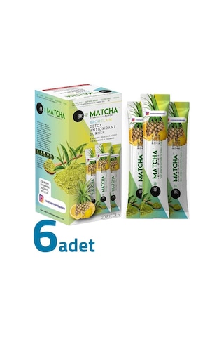 Matcha Premium Japanese Bromelain Ananaslı Limonlu Matcha Çayı 6'lı 20 x 8 G