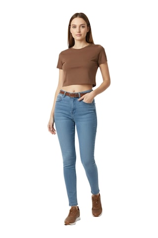 Kadın Yüksek Bel Jeans Dar Paça Pantolon 2248 Bgl-st02900 Mavi