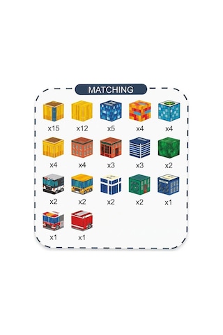 Kzl Şehir Temalı Manyetik Blok Yapı Küpleri Seti 2x2x2 Cm 67 Parça Ch1432