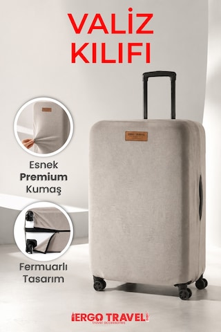 Viscofoam Valiz Bavul Koruma Kılıfı Kadife Kılıf - Gri | Ergo Travel