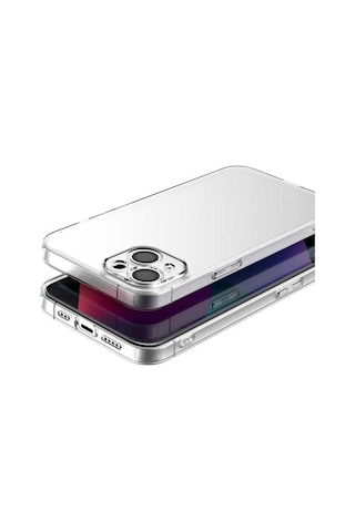 Apple İphone 14 Uyumlu Kılıf Zebana Şeffaf Soft Silikon Kılıf Şeffaf