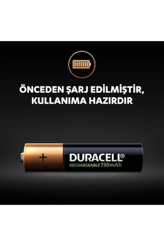 Duracell Şarj Edilebilir Aaa 750 Mah Pil 2 Li Paket