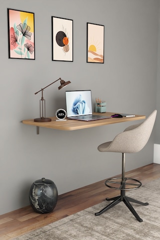 Katlanabilir Duvara Monte Masa - 50x90 Cm Ofis, Ev Çalışma Masası Atlantik Çam