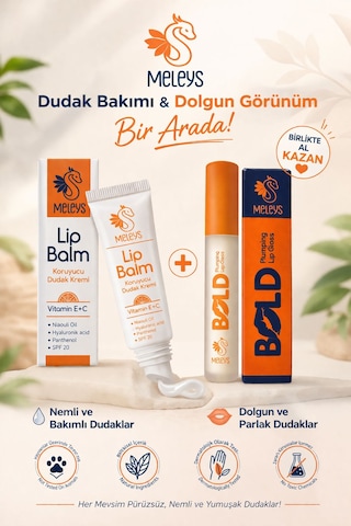 Meleys Bold Plumping Lip Gloss Dudak Dolgunlaştırıcı + Koruyucu Dudak Kremi