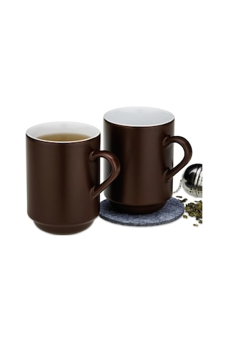 Kela 12758 Mattıa Kupa Seti 2li Kahverengi 300ml