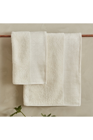 Karaca Home Luica 4 Parça Banyo/Baş Havlusu Hamam Seti Offwhite Bej Bej - Beyaz