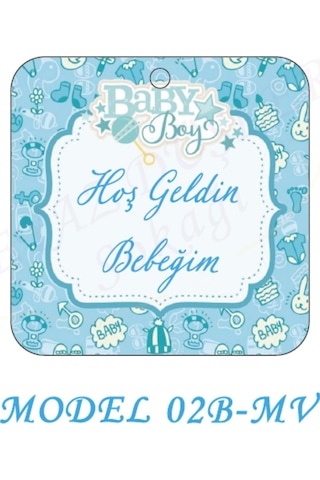Beyazdüşlersokağı Şekilli Etiket (25 Ad) Bebek Süsü,Doğum Günü (Etk-02B).
