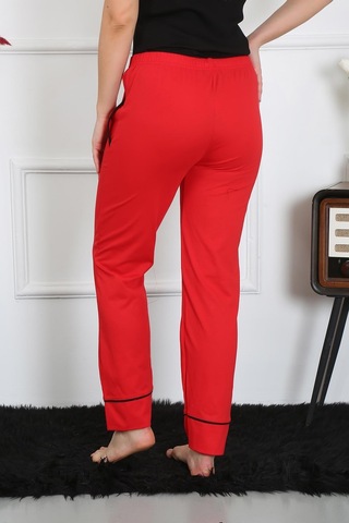 Akbeniz Kadın Pamuk Penye Cepli Tek Alt Pijama Kırmızı 27512-kırmızı Kırmızı