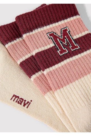 Mavi - M Logo Detaylı Beyaz Soket Çorap 1912828-32324 Beyaz